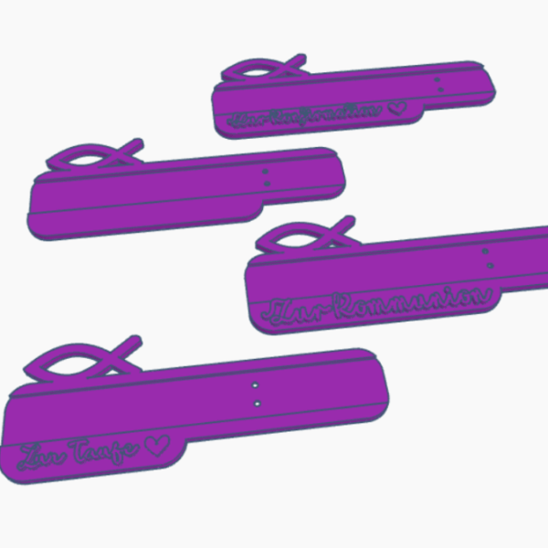 STL 3D Druck Datei 4er Set Halter für Reagenzgläser, Gutscheine oder Geld Geschenkverpackung Kirche Konfirmation Kommunion Taufe 3D-Druck Datei – Bild 2
