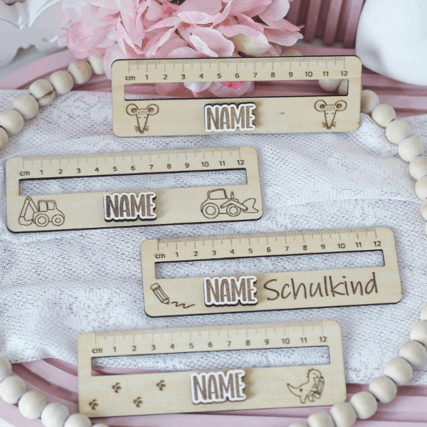SVG Laserdatei Schulkind Einschulung Lesehilfe Lineal 10er Set personalisierbar Gescheinkidee Junge Mädchen SVG Datei – Bild 4