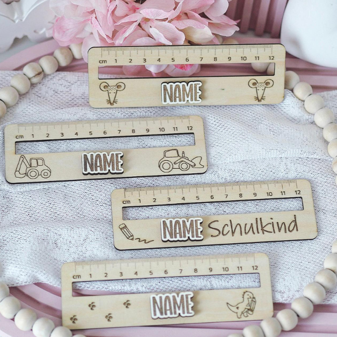 SVG Laserdatei Schulkind Einschulung Lesehilfe Lineal 10er Set personalisierbar Gescheinkidee Junge Mädchen SVG Datei – Bild 4