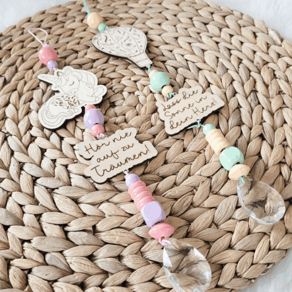 SVG Laserdatei Florale Sonnenfänger für Kinder Schulkind Einschulung Junge Mädchen Einhorn Flugzeug 9 Designs Geschenkidde für Kinder SVG-Datei – Bild 30