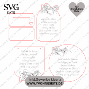 SVG Laserdatei Holzscheibe Wimpel und Aufsteller Motivation für Kinder Kinderzimmerdeko 3mm und 4mm Holz  SVG Datei Träume Affirmation Kids