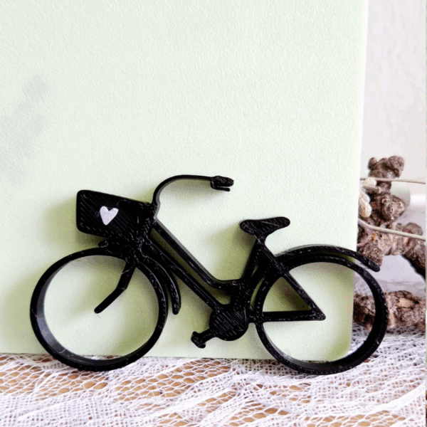 STL 3D-Druck Datei 3er Set Fahrrad Fahrräder verschiedene Größen inkl Schriftzug Statement 3D Geschenkidee – Bild 3