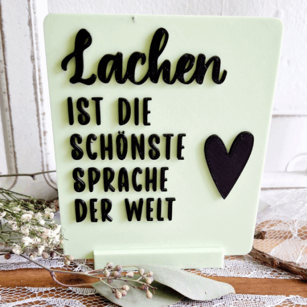 STL 3D Druck Datei Statement Aufsteller positive quotes Sprüche Karten Einschieber mit 3 verschiedenen Ständern 3D-Datei – Bild 4