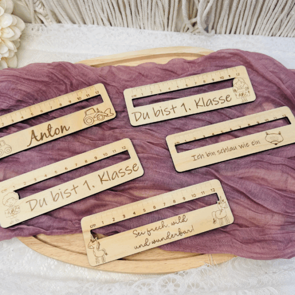 SVG Laserdatei Schulkind Einschulung Lesehilfe Lineal 10er Set personalisierbar Gescheinkidee Junge Mädchen SVG Datei – Bild 18