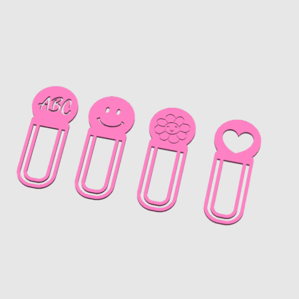 STL 3D Druck Datei Lesezeichen 4er Set Geschenkidee für Kinder Schulkind Einschulung 3D-Druck Datei – Bild 2