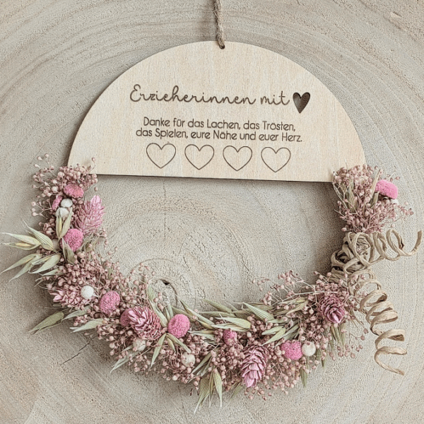 SVG Laserdatei 4er Set Kränze Tagesmutter Erzieherin Abschied Kindergarten Danke Dankeschön SVG Datei – Bild 14