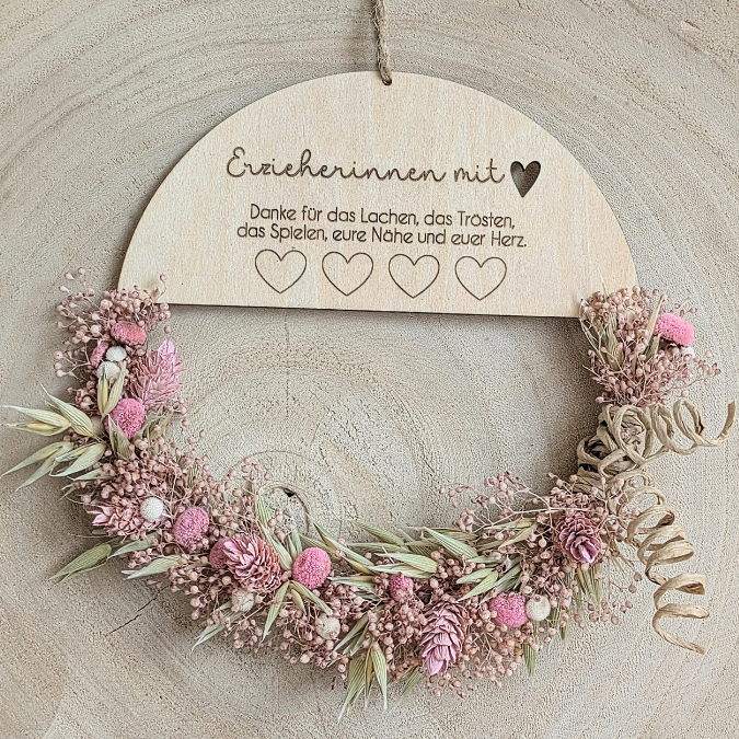 SVG Laserdatei 4er Set Kränze Tagesmutter Erzieherin Abschied Kindergarten Danke Dankeschön SVG Datei – Bild 14