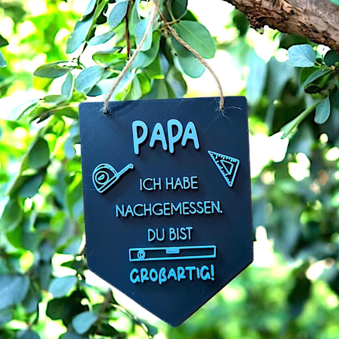 STL 3D Druck Datei 2er Set Wimpel Vatertag Papa Opa Geschenkidee Männer Werkzeug 3D-Datei – Bild 3