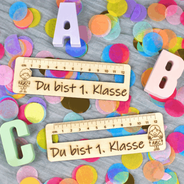 SVG Laserdatei Schulkind Einschulung Lesehilfe Lineal 10er Set personalisierbar Gescheinkidee Junge Mädchen SVG Datei – Bild 7