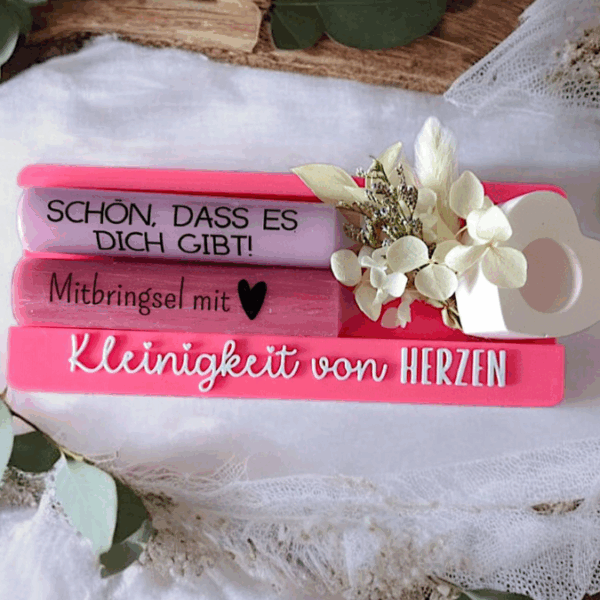 STL 3D Druck Datei Kerzenhalter Kerzenset 2er Kleinigkeit von Herzen & Du bist mein Lieblingsmensch Kerzenverpackung 3D-Druck Datei – Bild 3