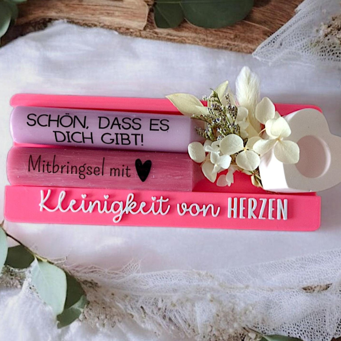 STL 3D Druck Datei Kerzenhalter Kerzenset 2er Kleinigkeit von Herzen & Du bist mein Lieblingsmensch Kerzenverpackung 3D-Druck Datei – Bild 3