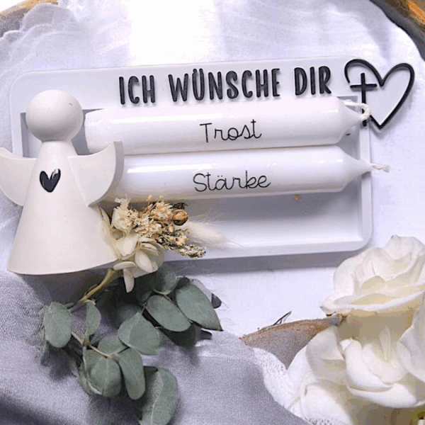 STL 3D Druck Datei Kerzenhalter Kerzenset 2er Trauer Abschied Nimm dir was du brauchst Kerzenverpackung 3D-Druck Datei – Bild 5