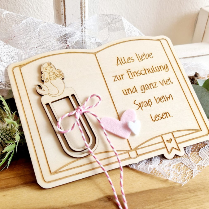 SVG Laserdatei Schulkind Einschulung 4 Designs Lesezeichen Meerjungfrau Fische Ocean Schulstart Lesen Gescheinkidee Junge Mädchen SVG Datei – Bild 12