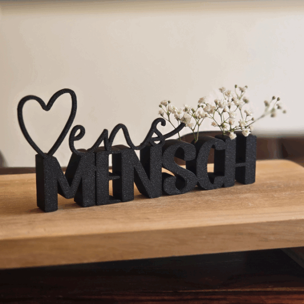 STL 3D Druck Datei Schriftzüge Beste Freundin Soul Mate Herzmensch 6er Set mit und ohne Löcher für Blumen 3D-Datei – Bild 2