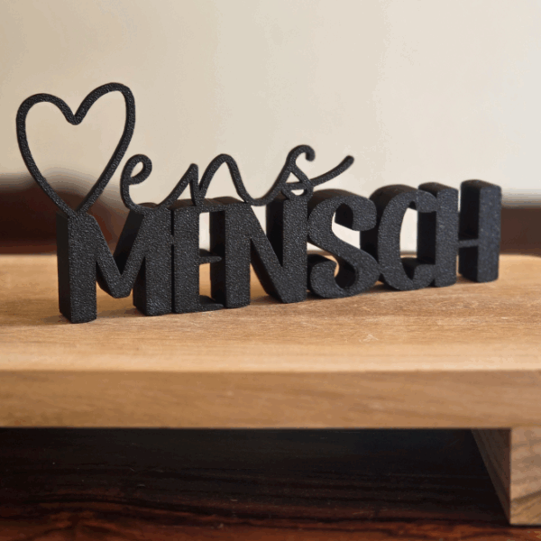 STL 3D Druck Datei Schriftzüge Beste Freundin Soul Mate Herzmensch 6er Set mit und ohne Löcher für Blumen 3D-Datei – Bild 5