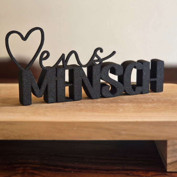 STL 3D Druck Datei Schriftzüge Beste Freundin Soul Mate Herzmensch 6er Set mit und ohne Löcher für Blumen 3D-Datei – Bild 11