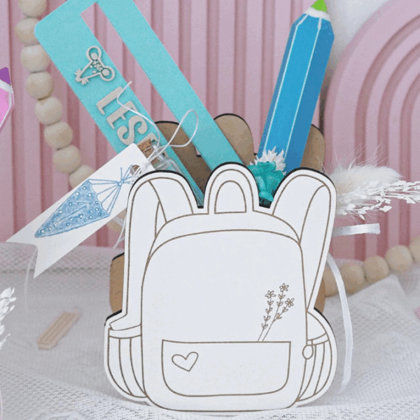 SVG Laserdatei Schulkind Einschulung Rucksack Schulranzen zum befüllen Gescheinkidee Junge Mädchen 3mm und 4mm SVG Datei – Bild 21