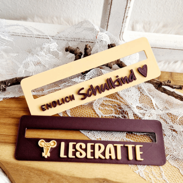 STL 3D Druck Datei Lesehilfe 3er Set Einschulung Schulkind Schule Lesen inkl Blanko zum personalisieren 3D-Druck Datei – Bild 10