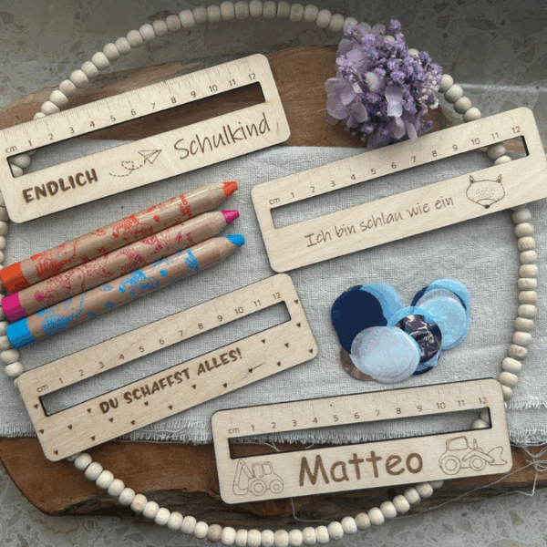 SVG Laserdatei Schulkind Einschulung Lesehilfe Lineal 10er Set personalisierbar Gescheinkidee Junge Mädchen SVG Datei – Bild 9
