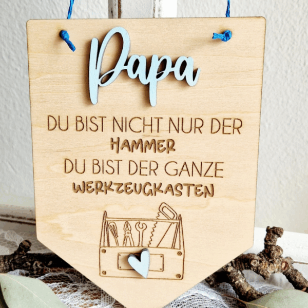 SVG Datei Wimpel Werkzeug Männer Geschenkidee für Papa Vatertag Opa Mann SVG Laserdatei Laserfile Lasercut Männergeschenk Mann Vater – Bild 18
