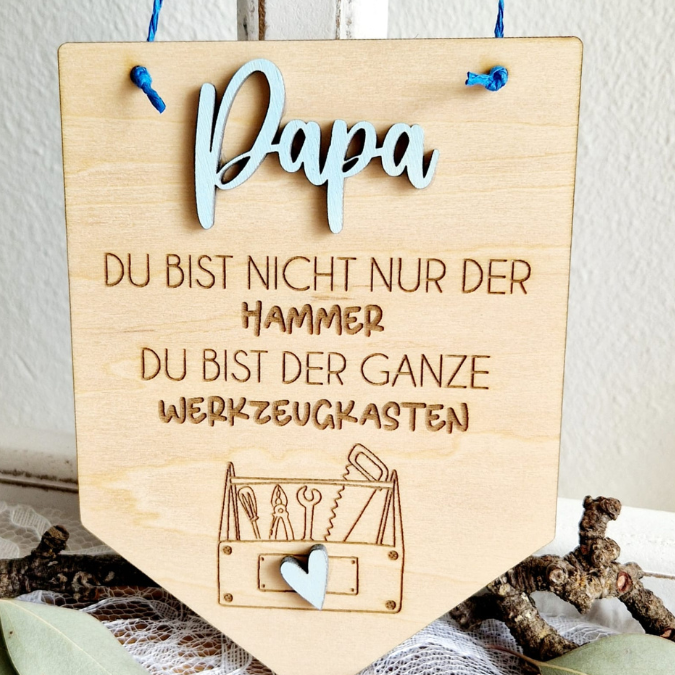 SVG Datei Wimpel Werkzeug Männer Geschenkidee für Papa Vatertag Opa Mann SVG Laserdatei Laserfile Lasercut Männergeschenk Mann Vater – Bild 18