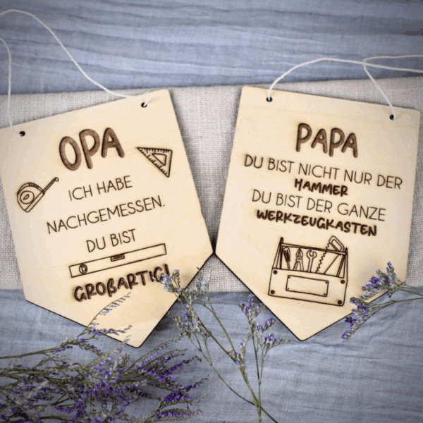 SVG Datei Wimpel Werkzeug Männer Geschenkidee für Papa Vatertag Opa Mann SVG Laserdatei Laserfile Lasercut Männergeschenk Mann Vater – Bild 20