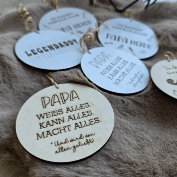 SVG Datei Holzscheiben Opa Papa Werkzeug Männer Geschenkidee für Vatertag Legendaddy Einzigbartig Paparieren Laserdatei Männergeschenk Vater – Bild 14