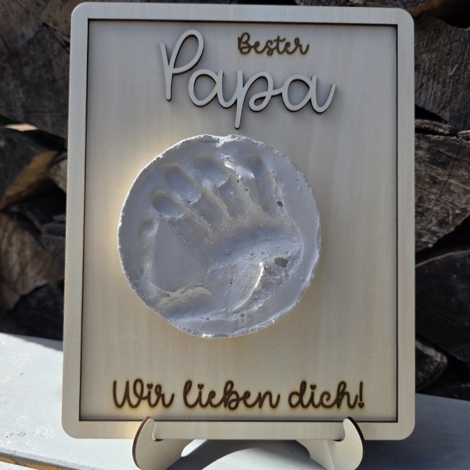 SVG Datei Bilderrahmen für Handabdruck Fußabdruck Hammer Männer Geschenkidee für Papa Vatertag Mann SVG Laserdatei Männergeschenk Mann Vater – Bild 7