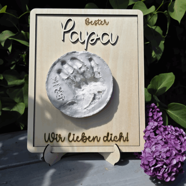SVG Datei Bilderrahmen für Handabdruck Fußabdruck Hammer Männer Geschenkidee für Papa Vatertag Mann SVG Laserdatei Männergeschenk Mann Vater – Bild 11