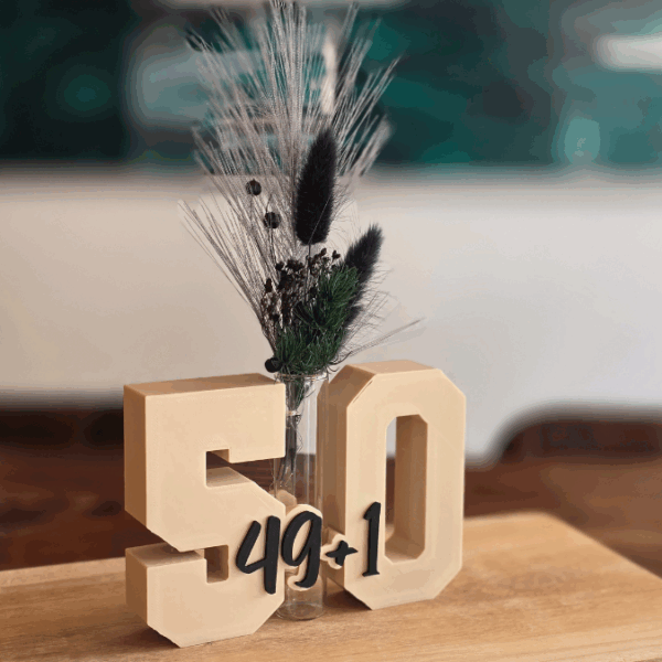 STL 3D Druck Datei Geburtstag Geburtstagszahlen für Reagenzglas Geldgeschenk Blumen 16 18 20 30 40 50 60 70 80 happy birthday 3D-Druck Datei – Bild 26