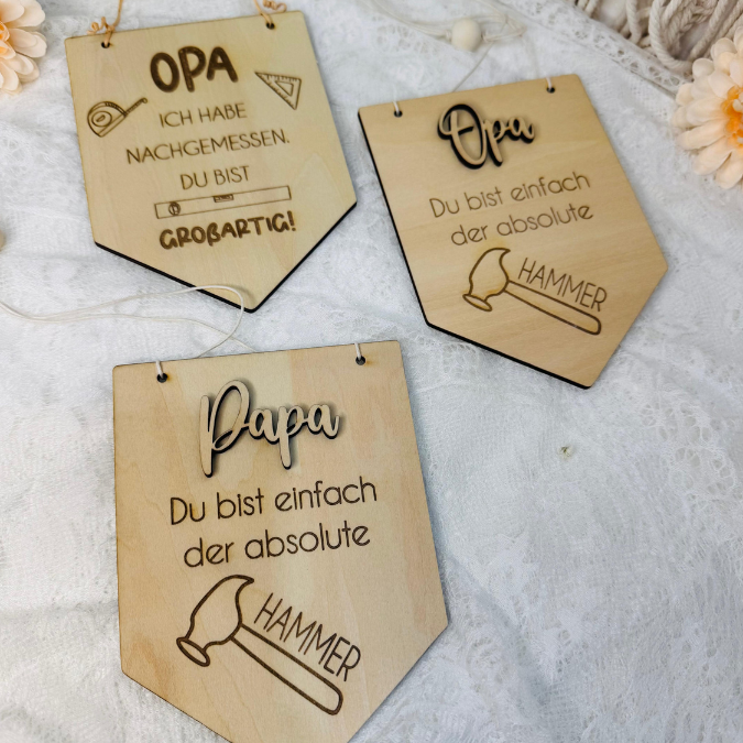 SVG Datei Wimpel Werkzeug Männer Geschenkidee für Papa Vatertag Opa Mann SVG Laserdatei Laserfile Lasercut Männergeschenk Mann Vater – Bild 28