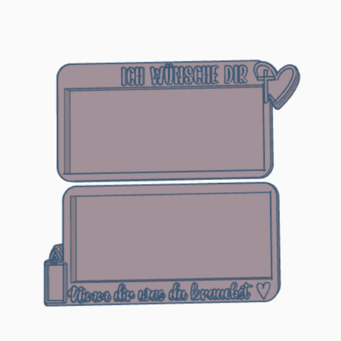 STL 3D Druck Datei Kerzenhalter Kerzenset 2er Trauer Abschied Nimm dir was du brauchst Kerzenverpackung 3D-Druck Datei – Bild 2