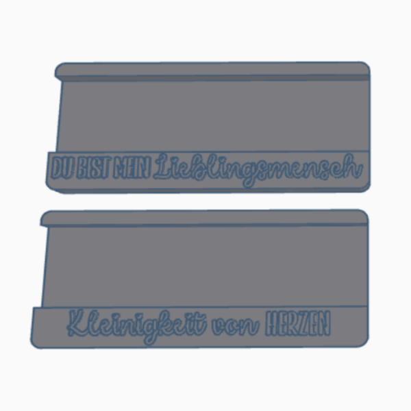 STL 3D Druck Datei Kerzenhalter Kerzenset 2er Kleinigkeit von Herzen & Du bist mein Lieblingsmensch Kerzenverpackung 3D-Druck Datei – Bild 2