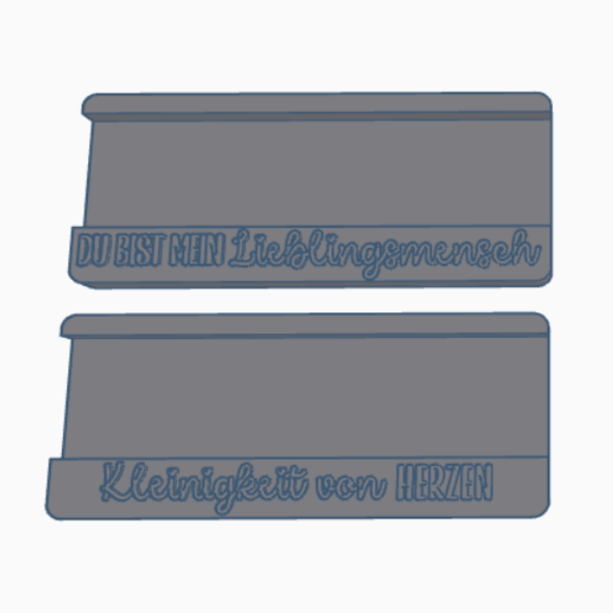 STL 3D Druck Datei Kerzenhalter Kerzenset 2er Kleinigkeit von Herzen & Du bist mein Lieblingsmensch Kerzenverpackung 3D-Druck Datei – Bild 2