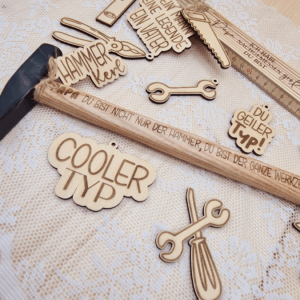 SVG Laserdatei Geschenkanhänger Männer Mann Papa Vatertag Werkzeug Etiketten Tags SVG-Datei – Bild 3