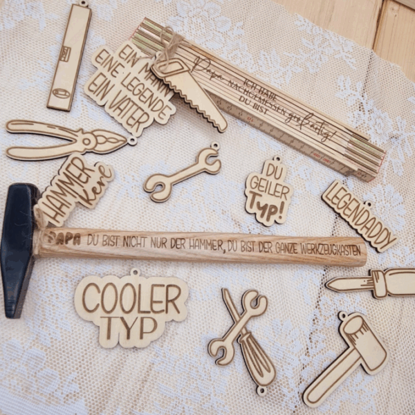 SVG Laserdatei Geschenkanhänger Männer Mann Papa Vatertag Werkzeug Etiketten Tags SVG-Datei – Bild 4