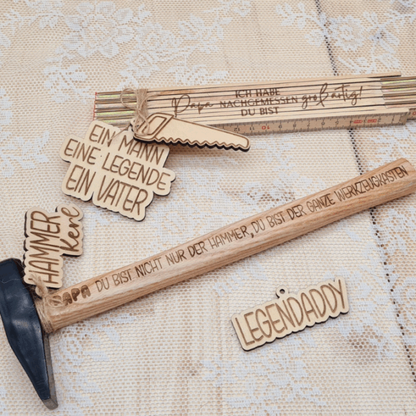 SVG Laserdatei Geschenkanhänger Männer Mann Papa Vatertag Werkzeug Etiketten Tags SVG-Datei – Bild 5