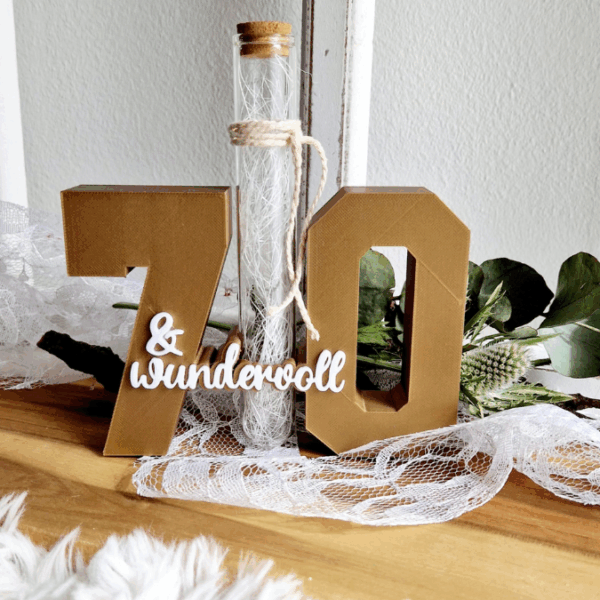 3D Druck Datei STL 16 18 20 30 40 50 60 70 80 happy birthday Geburtstag Geburtstagszahlen für Reagenzglas Geldgeschenk Blumen 3D-Druck Datei – Bild 29