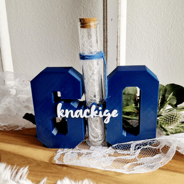 3D Druck Datei STL 16 18 20 30 40 50 60 70 80 happy birthday Geburtstag Geburtstagszahlen für Reagenzglas Geldgeschenk Blumen 3D-Druck Datei – Bild 28