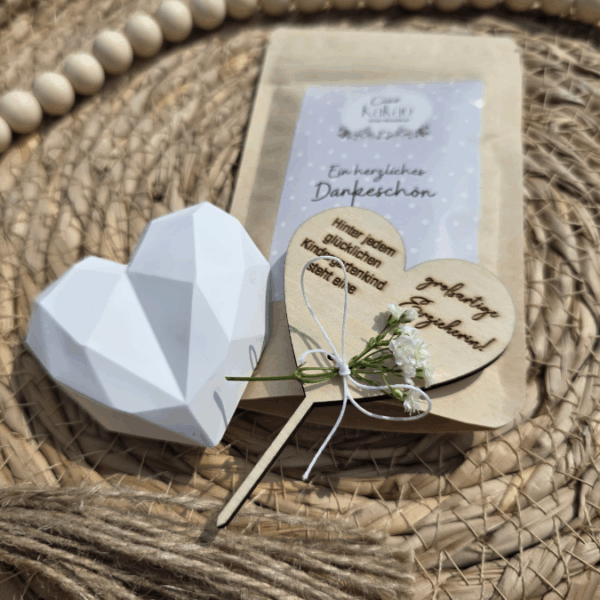 SVG Laserdatei 2er Set Holzscheibe Pflanzenstecker Geschenkscheibe Erzieherin Abschied Kindergarten SVG Datei – Bild 9