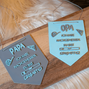 STL 3D Druck Datei 2er Set Wimpel Vatertag Papa Opa Geschenkidee Männer Werkzeug 3D-Datei