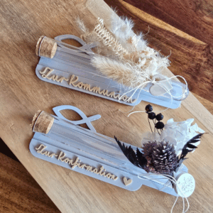 STL 3D Druck Datei 4er Set Halter für Reagenzgläser, Gutscheine oder Geld Geschenkverpackung Kirche Konfirmation Kommunion Taufe 3D-Druck Datei