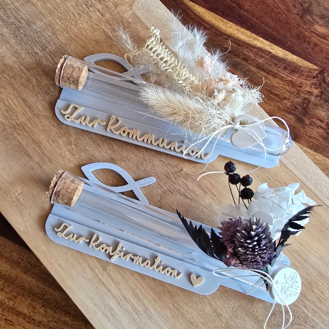 STL 3D Druck Datei 4er Set Halter für Reagenzgläser, Gutscheine oder Geld Geschenkverpackung Kirche Konfirmation Kommunion Taufe 3D-Druck Datei – Bild 4
