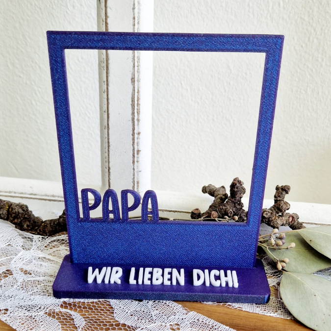 STL 3D Druck Datei Retrorahmen Vintage Bilderrahmen Vatertag Papa Opa Geschenkidee Männer 3D-Datei – Bild 7