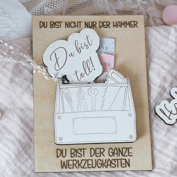 SVG Datei Karten für Gutscheine oder Geld Werkzeug Männer Geschenkidee für Papa Vatertag Opa Mann SVG Laserdatei Laserfile Lasercut Männergeschenk Mann Vater – Bild 18