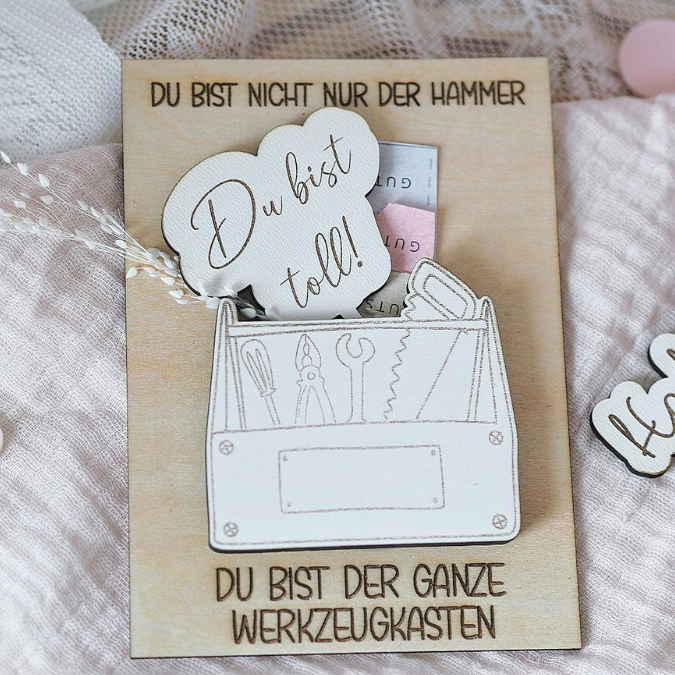 SVG Datei Karten für Gutscheine oder Geld Werkzeug Männer Geschenkidee für Papa Vatertag Opa Mann SVG Laserdatei Laserfile Lasercut Männergeschenk Mann Vater – Bild 20