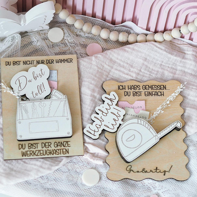 SVG Datei Karten für Gutscheine oder Geld Werkzeug Männer Geschenkidee für Papa Vatertag Opa Mann SVG Laserdatei Laserfile Lasercut Männergeschenk Mann Vater – Bild 21