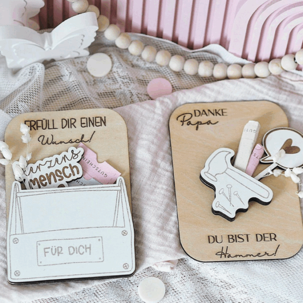SVG Datei Karten für Gutscheine oder Geld Werkzeug Männer Geschenkidee für Papa Vatertag Opa Mann SVG Laserdatei Laserfile Lasercut Männergeschenk Mann Vater – Bild 14