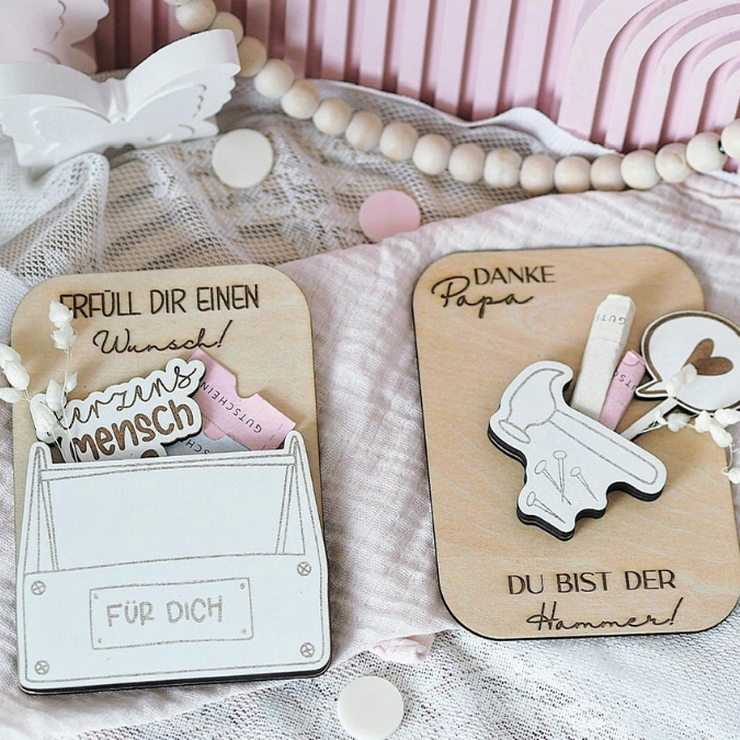 SVG Datei Karten für Gutscheine oder Geld Werkzeug Männer Geschenkidee für Papa Vatertag Opa Mann SVG Laserdatei Laserfile Lasercut Männergeschenk Mann Vater – Bild 16
