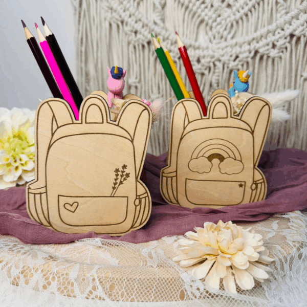 SVG Laserdatei Schulkind Einschulung Rucksack Schulranzen zum befüllen Gescheinkidee Junge Mädchen 3mm und 4mm SVG Datei – Bild 24